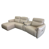 Bergamo media sofa with device holder and USB charging ports