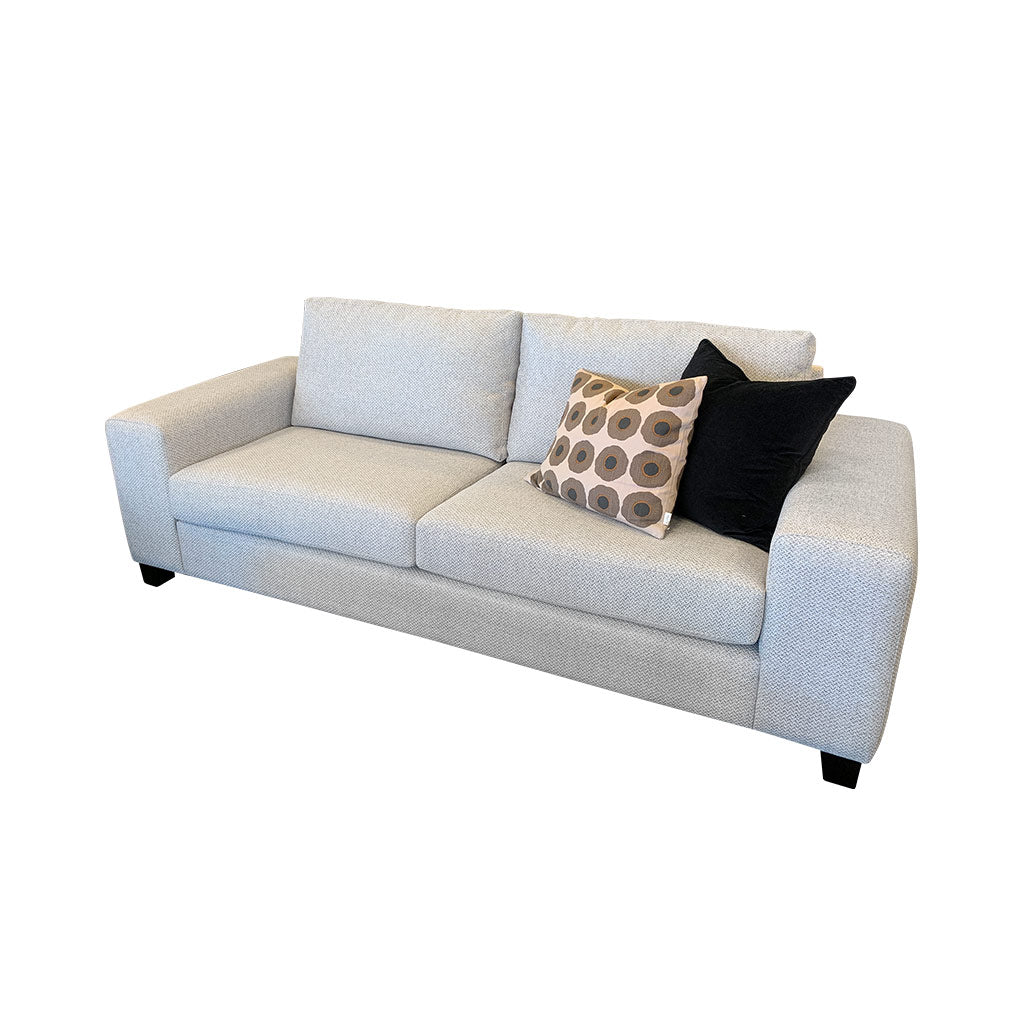 Boston in Loft Silverstreak fabric - NZ Made 3 Seater Sofa