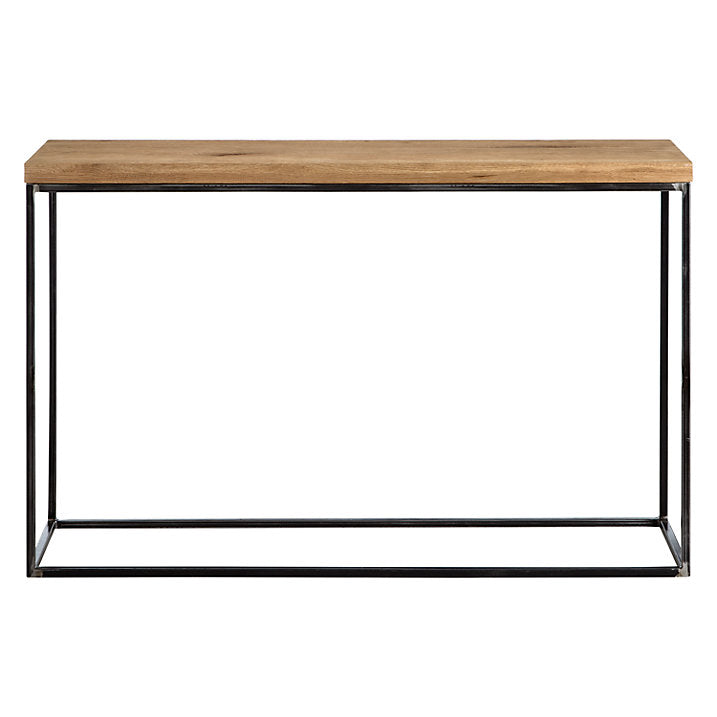 Calia hall table - solid oak and metal frame