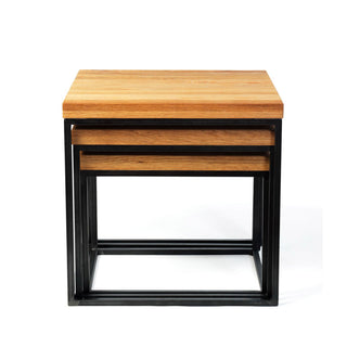 Calia oak nesting side tables