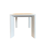 Copenhagen white outdoor side table - timber and aluminium