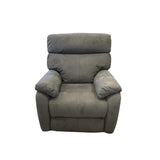 Cortez reclining chair in buffalo charcoal fabric