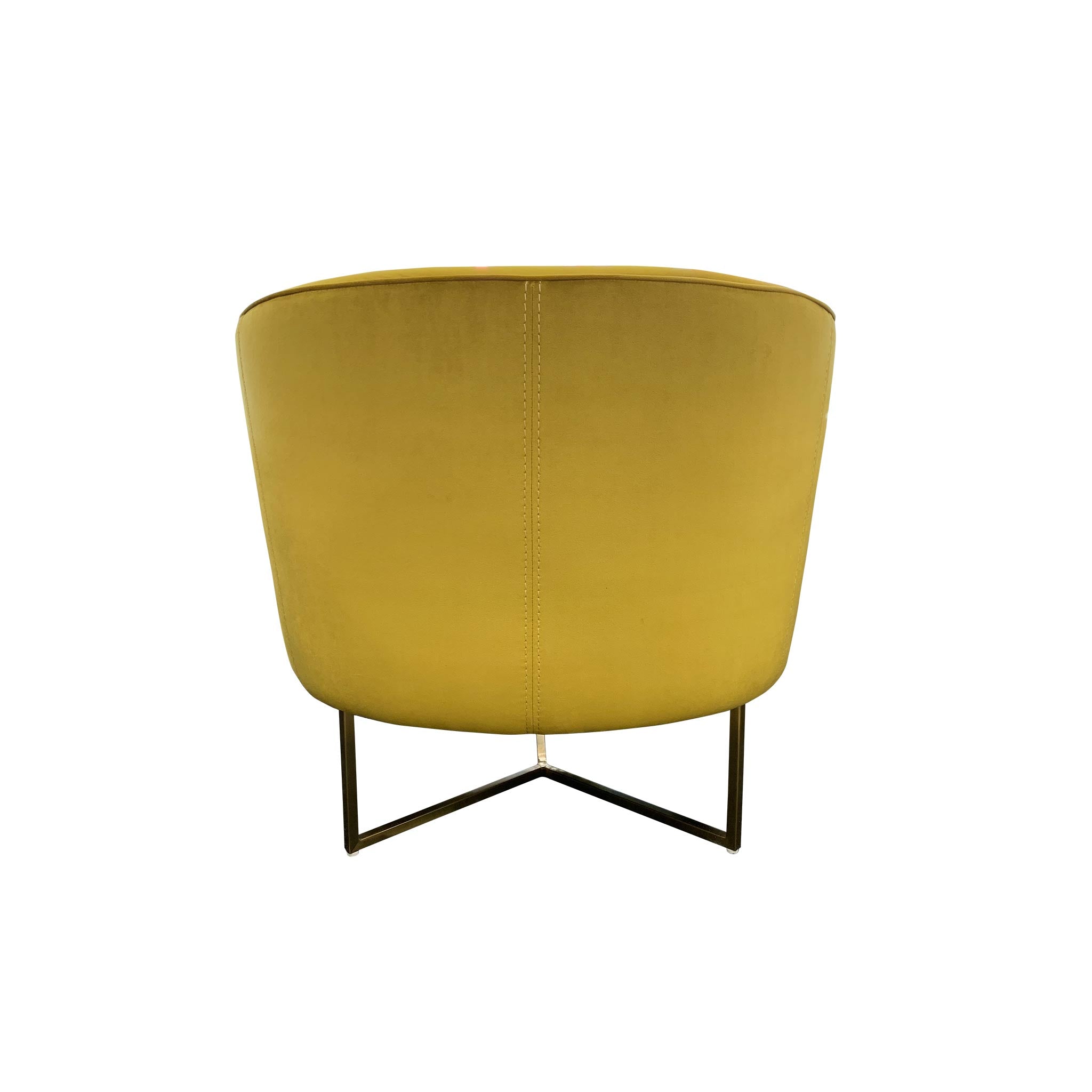 Gold Velvet Fabric Occasional Chair FURNISH