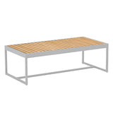 Cube outdoor coffee table - white