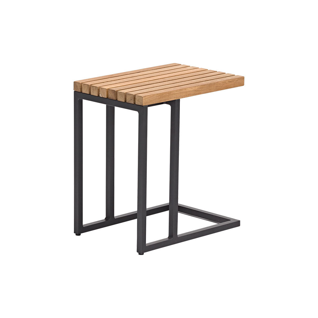 Cube outdoor side table - charcoal