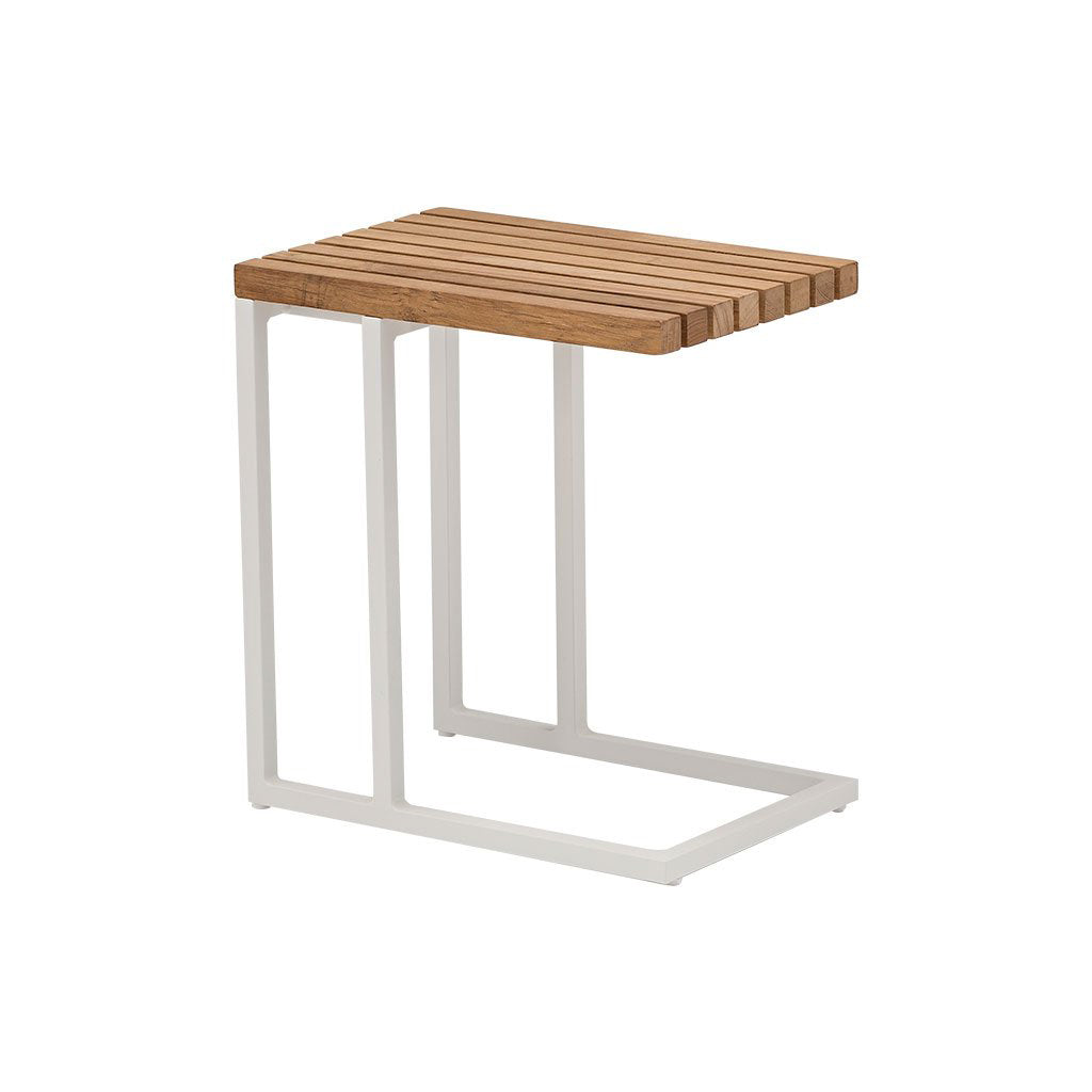 Cube Outdoor Side Table - White