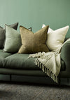 Cushion - Cassia With Feather Inner - Sage