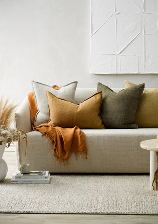 Cushion - Cassia With Feather Inner - Clove