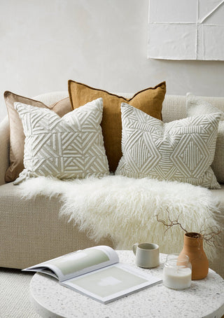 Cushion - Cassia With Feather Inner - Cumin