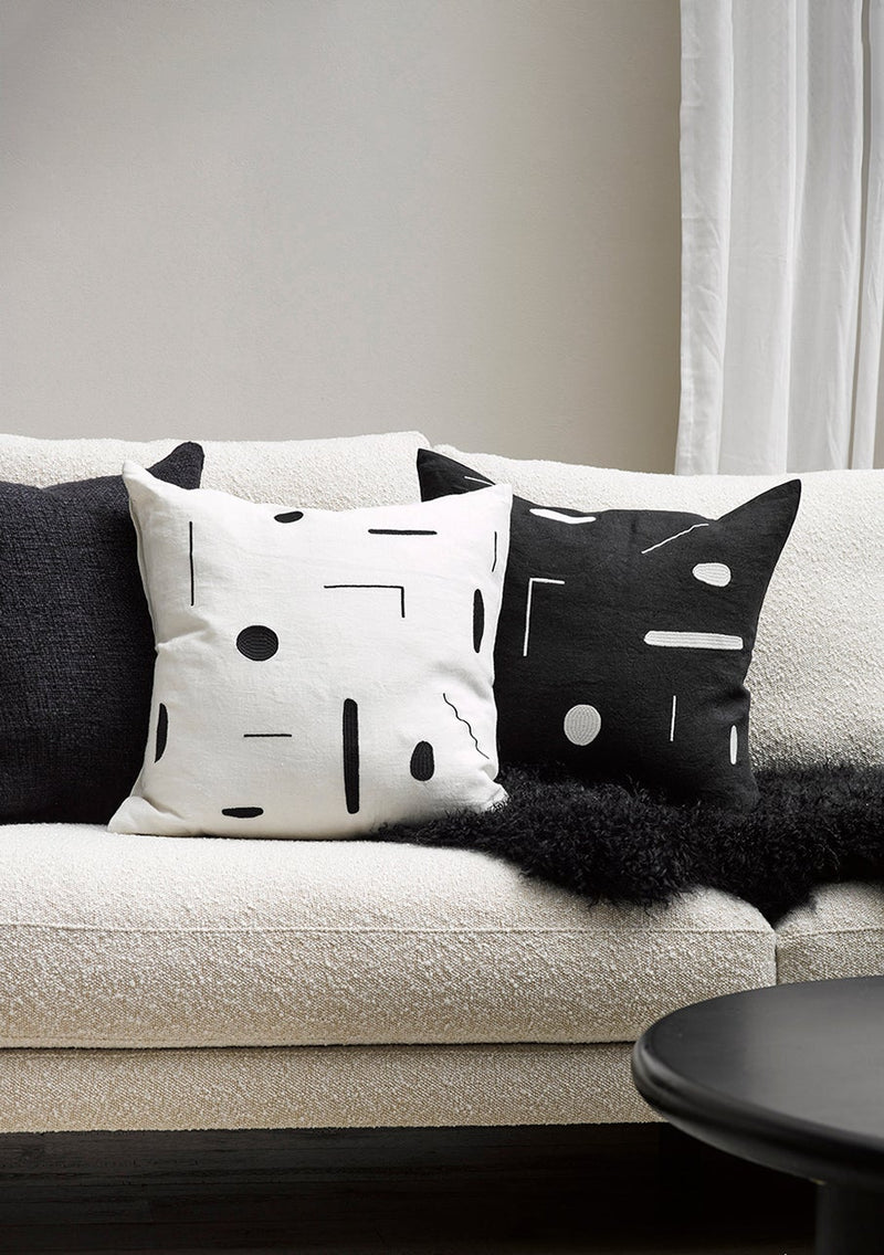 Cushion - Emile With Feather Inner - Milk