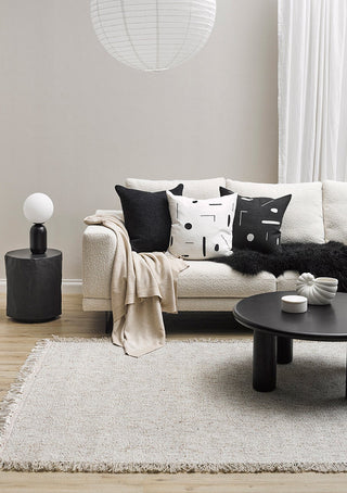 Cushion - Emile With Feather Inner - Milk