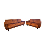 Gatsby fabric suite - Rust with timber leg