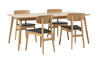Madras Dining Chair Black - Solid Oak Frame lacquered
