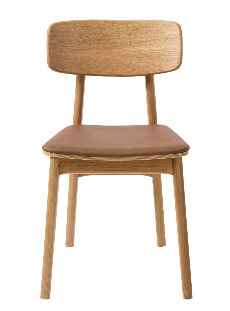 Madras Dining Chair Tan - Solid Oak Frame Lacquered
