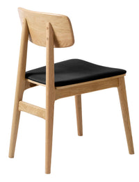 Madras Dining Chair Black - Solid Oak Frame lacquered