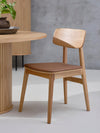 Madras Dining Chair Tan - Solid Oak Frame Lacquered
