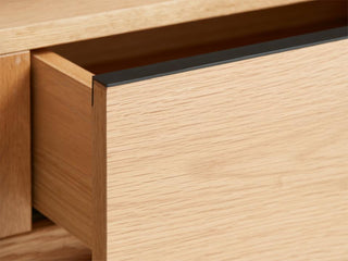 Livorno TV Unit Small - Natural Brushed Oak/Oak Veneer