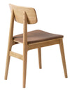 Madras Dining Chair Tan - Solid Oak Frame Lacquered