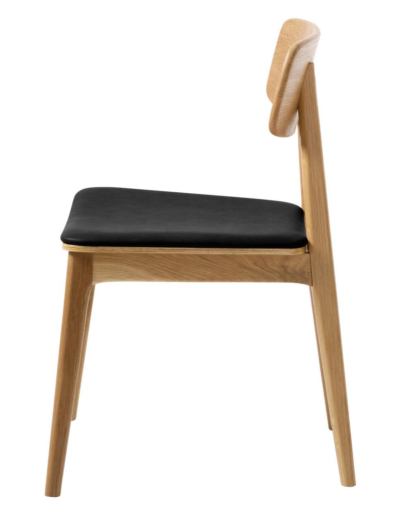 Madras Dining Chair Black - Solid Oak Frame lacquered