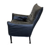 Hugo Steel Chair - NZ Made - NZ Tasman Settler Black Leather