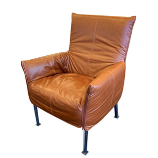 Hugo Steel Chair - NZ Made - NZ Tasman Settler Shanty Leather