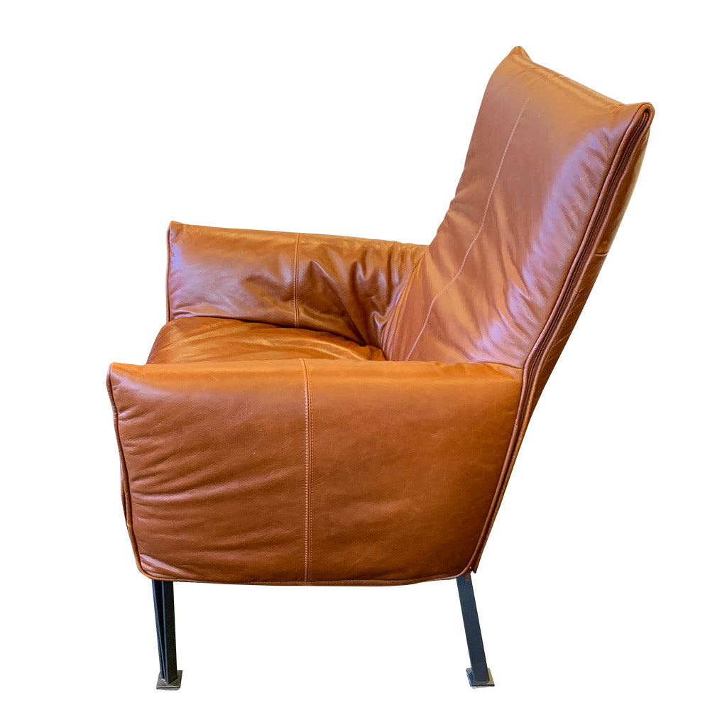 Hugo Steel Chair - NZ Made - NZ Tasman Settler Shanty Leather