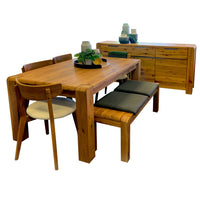 Imola table and bench seat with bench seat pads