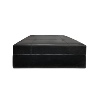 Loft Square Ottoman - Cambridge Black Full Grain Leather