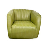 Marvy Verona Green Leather Swivel Chair