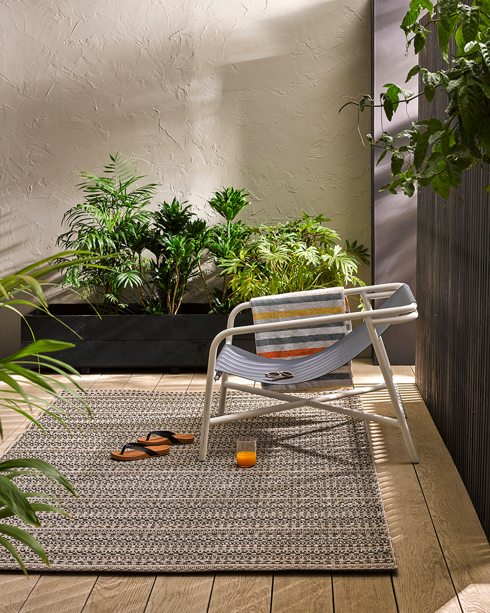 Indoor and Outdoor Rug Mendoza in Pewter Tauranga FURNISH