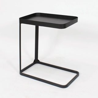 Black metal side table