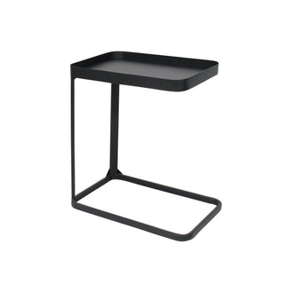 Black metal side table for sofa