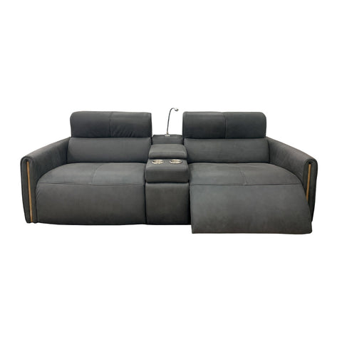 Bergamo 4pc Leather Modular Suite - Urban Sofa Taupe Leather