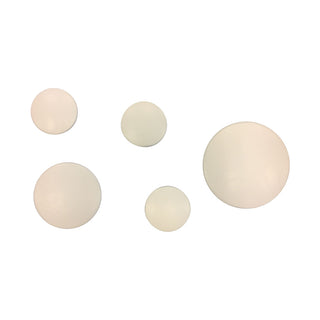 Mushroom wooden wall hooks painted white