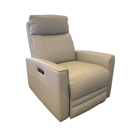 Denburn Electric Recliner Chair - Sassari Grey Top Grain Protected Leather