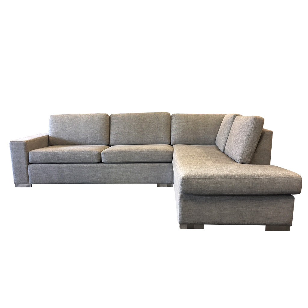 Oxford 2 piece sofa in Jake grey fabric - front view