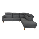 Pacific corner sofa - Charcoal Weave Fabric