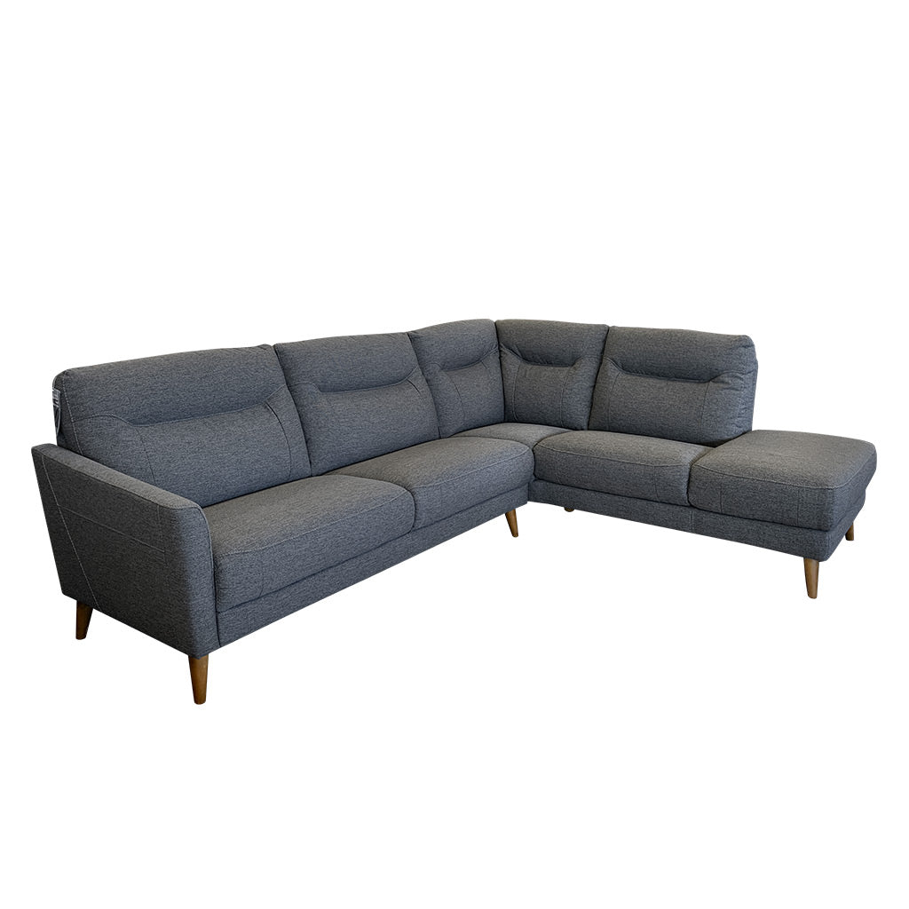 Pacific corner sofa - Charcoal Weave Fabric