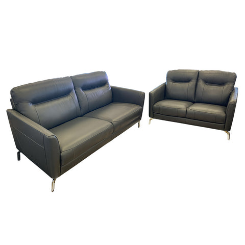 Bergamo 4pc Leather Modular Suite - Urban Sofa Taupe Leather