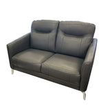 Pacific 2 seater grey leather sofa