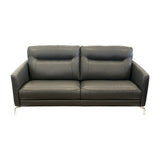 Retro Pacific grey leather sofa - 3 seater