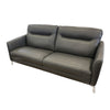 Pacific 3 seater sofa in grey leather 