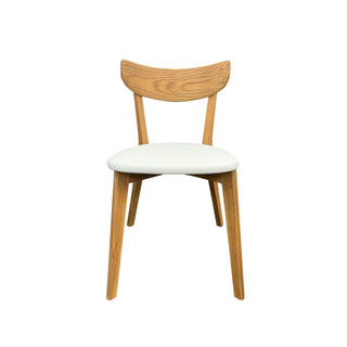 Pisa dining chair - solid oak with white seat