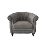 Prince Occasional Chair - Grey Leather