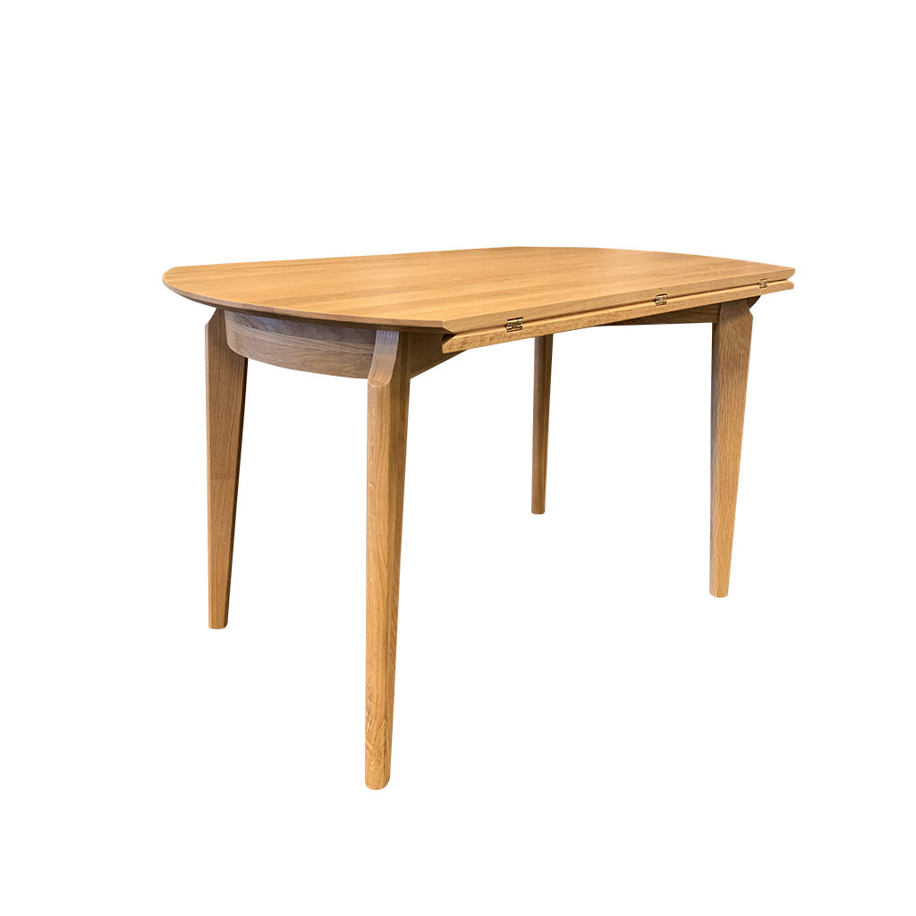 Riley round oak drop leaf table