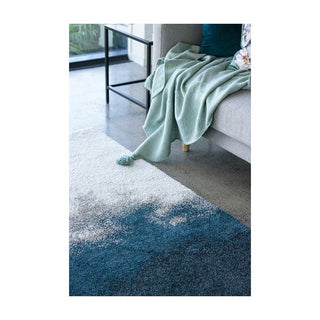Saxony Mer Rug in Sea Green/Cream
