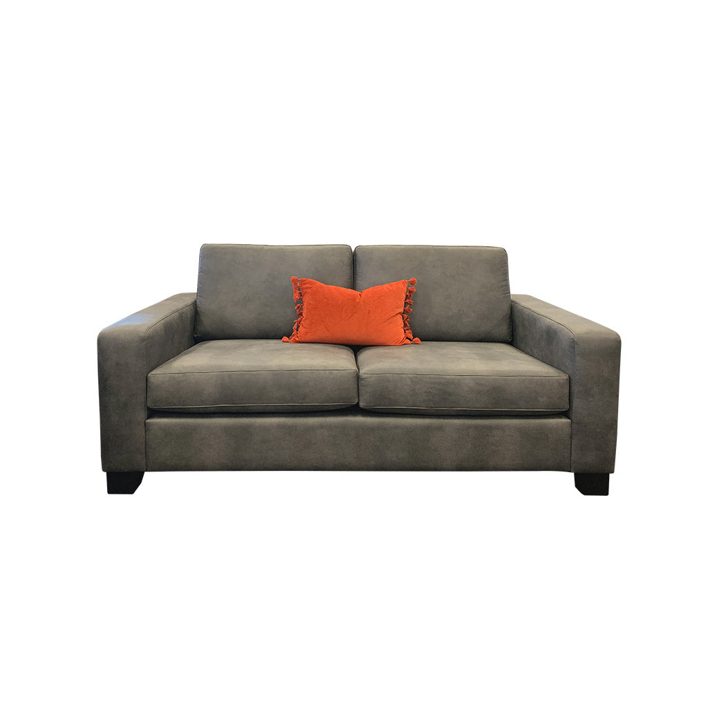 Stevo 2.5 seater sofa styled with red Mulberi cushion