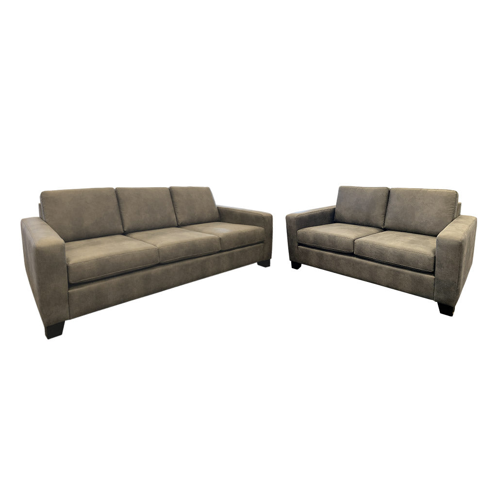 Stevo 3.5 + 2.5 Seater sofas in Eastwood Slate fabric