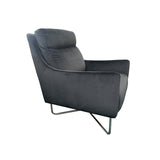 Trento Black Velvet Occasional Chair