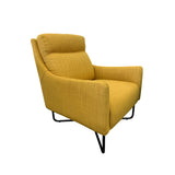 Trento occasional chair in mustard fabric